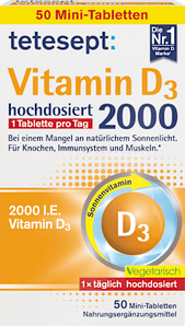 Vitamin D3 2000 IU tablets 50 pieces, 15.3 g
