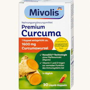 Premium Kurkuma Capsules, 30 stuks, 19 g