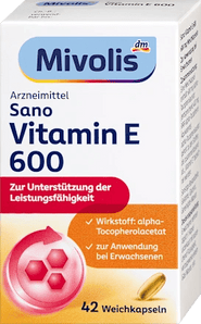 Mivolis Sano Vitamin E 600, Weichkapseln, 42 St – Vitamin E image_position | VivaVoss