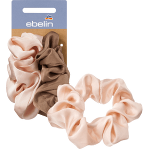 Scrunchies aus recyceltem Polyester nude, braun, 2 St - VivaVoss