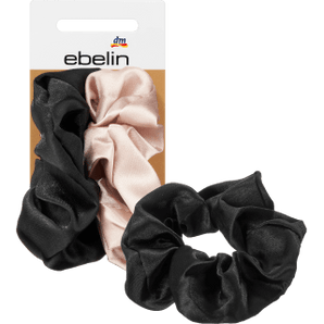 Scrunchies Satin - Optik rosé & schwarz, 2 St - VivaVoss