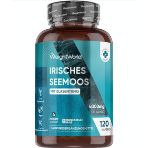 Sea Moss Kapseln 4000mg – Irish Moss mit Jod, Zink & Selen by WeightWorld – Available at VivaVoss