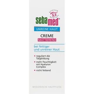 Gesichtscreme unreine Haut mattierend, 50 ml