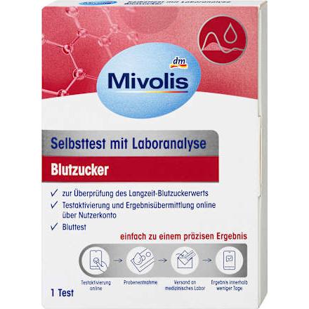 Selbsttest mit Laboranalyse Blutzucker, 1 Anwendung Mivolis