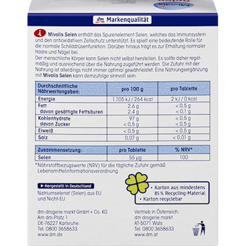 Selen, Mini-Tabletten 60 St. Mivolis