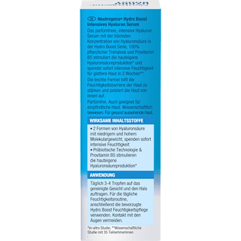 Serum Konzentrat Hydro Boost Hyaluron parfumfrei Neutrogena