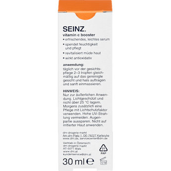 Serum Vitamin C Booster, Energy Effect SEINZ.