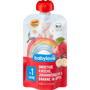 Smoothie (Apfel, Banane, Kirsche, Johannisbeere), 100 g by BabyLove – Available at VivaVoss