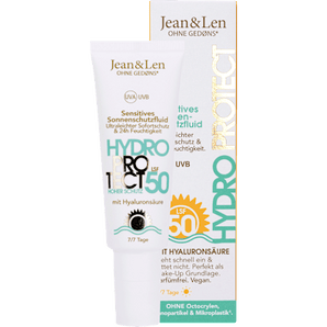 Sonnenfluid Gesicht sensitiv, hydro protect, LSF 50 Jean&Len