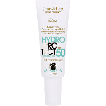 Sonnenfluid Gesicht sensitiv, hydro protect, LSF 50 Jean&Len