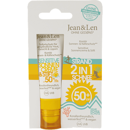 Sonnenschutz Kombi Gesicht Creme & Stift, LSF 50+ Jean&Len