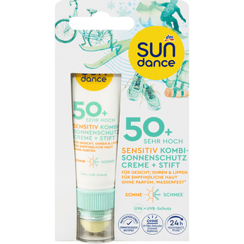 Sonnenschutz Kombi Gesicht sensitiv Creme & Stift, LSF 50 (25 ml & 3 g) SUNDANCE