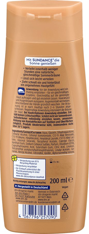 Selbstbräuner Milch TEINT SUNDANCE
