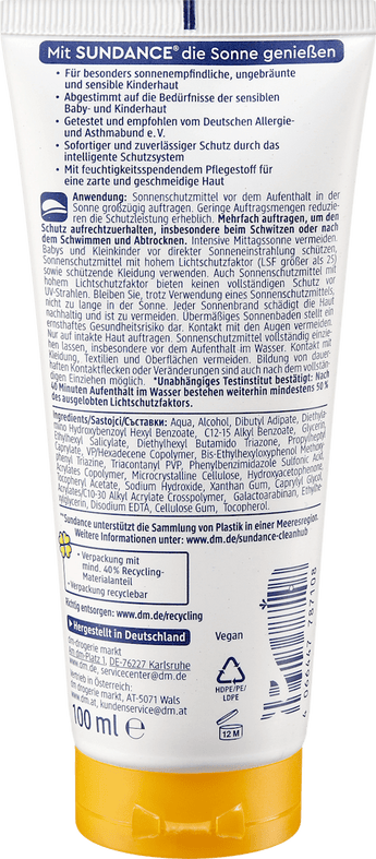 Sonnencreme Kids MED ultra sensitiv LSF 50+ (2 Stück) SUNDANCE