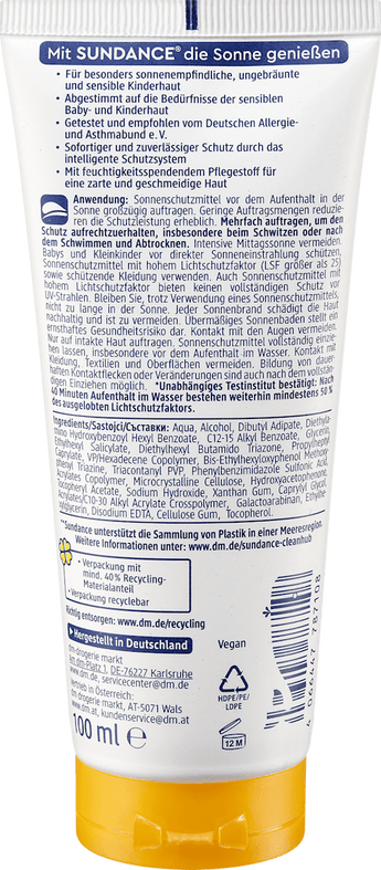 Sonnencreme Kids MED ultra sensitiv, LSF 50+ SUNDANCE