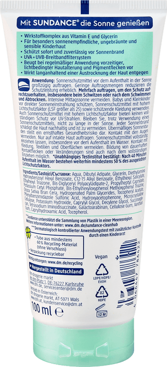 Sonnencreme Kids sensitiv LSF 50 SUNDANCE