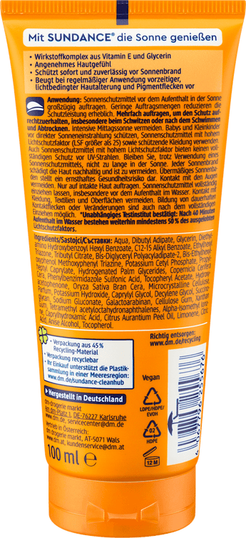 Sonnencreme LSF 50 SUNDANCE
