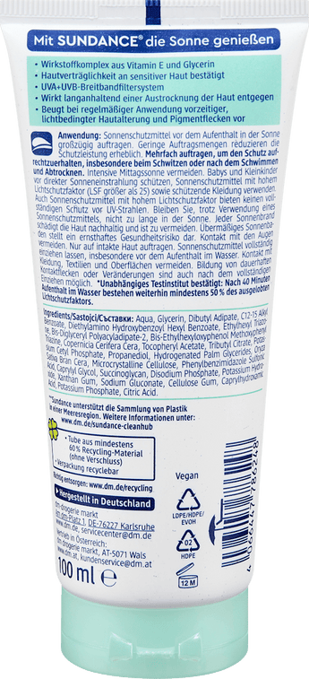 Sonnencreme sensitiv LSF 30 SUNDANCE