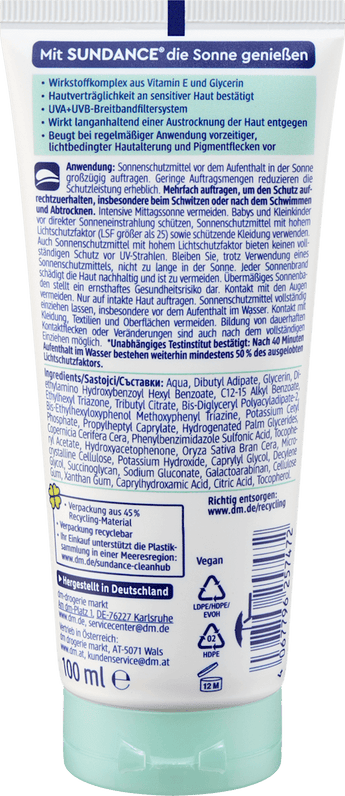 Sonnencreme sensitiv LSF 50 SUNDANCE
