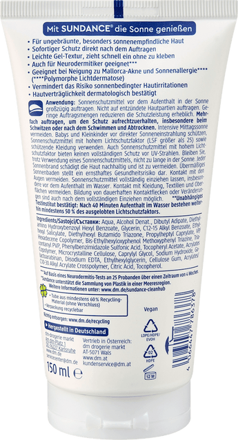 Sonnencremegel MED ultra sensitiv LSF 50+ SUNDANCE