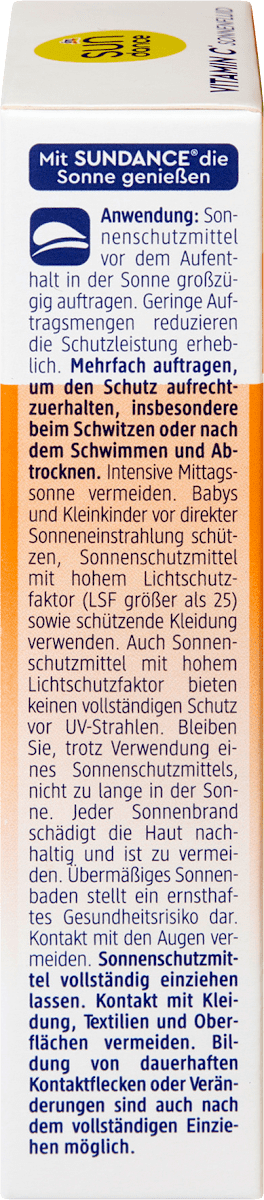 Sonnenfluid Gesicht mit Vitamin C, LSF 50+ SUNDANCE