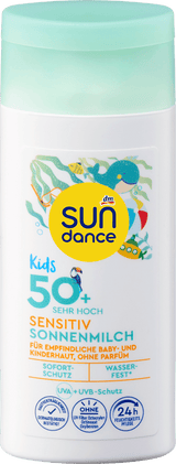 Sonnenmilch Kids sensitiv LSF 50+, Reisegröße SUNDANCE