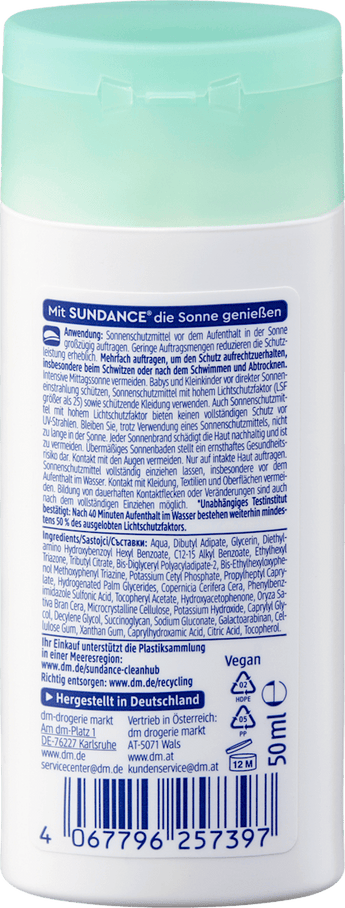 Sonnenmilch Kids sensitiv LSF 50+, Reisegröße SUNDANCE