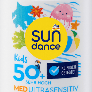 Sonnenmilch Kids ultra sensitiv MED, LSF 50+, Reisegröße SUNDANCE