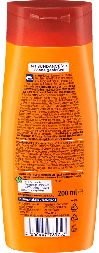 Sonnenmilch Schutz & Bräune LSF 30 SUNDANCE