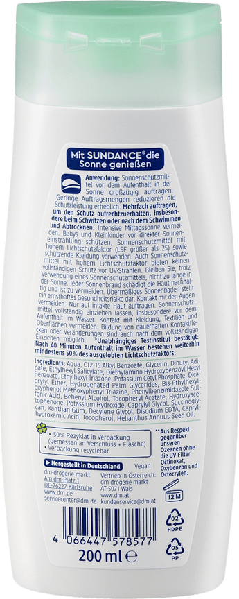 Sonnenmilch sensitiv, LSF 30 SUNDANCE
