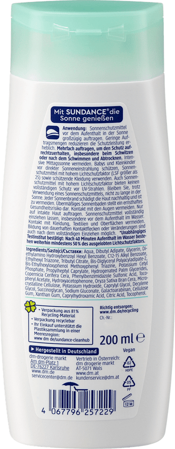 Sonnenmilch sensitiv, LSF 50 SUNDANCE