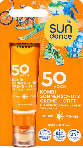 Sonnenschutz Kombi Gesicht Creme + Stift LSF 50 (25 ml & 3 g) SUNDANCE
