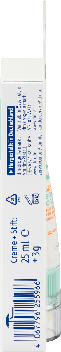 Sonnenschutz Kombi Gesicht sensitiv Creme & Stift, LSF 50 (25 ml & 3 g) SUNDANCE