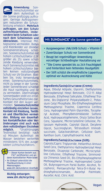 Sonnenschutz Kombi Gesicht sensitiv Creme & Stift, LSF 50 (25 ml & 3 g) SUNDANCE