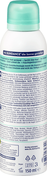 Sonnenspray sensitiv, Emulsion LSF 50 SUNDANCE