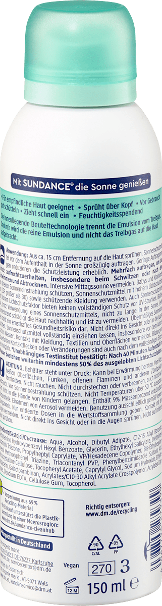 Sonnenspray sensitiv, Emulsion LSF 50 SUNDANCE