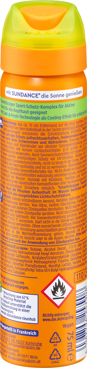 Sonnenspray transparent, LSF 30, Reisegröße SUNDANCE