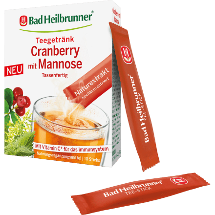 Teegetränk Cranberry mit Mannose (10 Stück), 12 g - VivaVoss