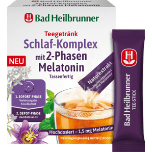 Teegetränk Schlaf - Komplex mit 2 - Phasen Melatonin (10 Stück), 10 g - VivaVoss
