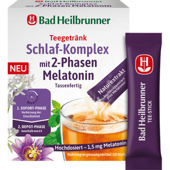 Teegetränk Schlaf - Komplex mit 2 - Phasen Melatonin (10 Stück), 10 g - VivaVoss