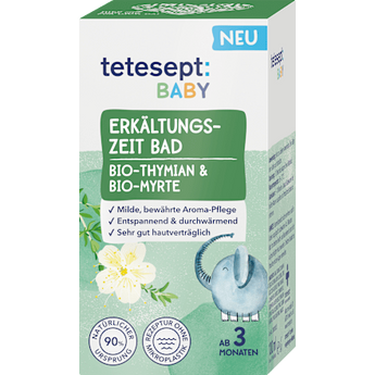 Baby Erkältungszeit Bad mit Thymian & Myrte tetesept