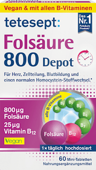 Folsäure 800 Depot Mini Tabletten 60 St tetesept
