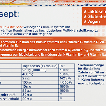 Immun aktiv Ingwer Kurkuma Trinkampullen 7 St tetesept