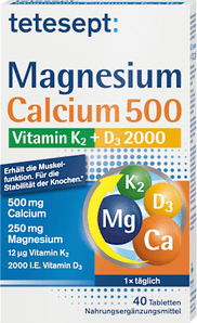 Magnesium Calcium Vitamin K + D Tabletten 40 St tetesept