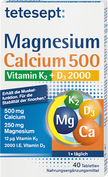 Magnesium Calcium Vitamin K + D Tabletten 40 St tetesept