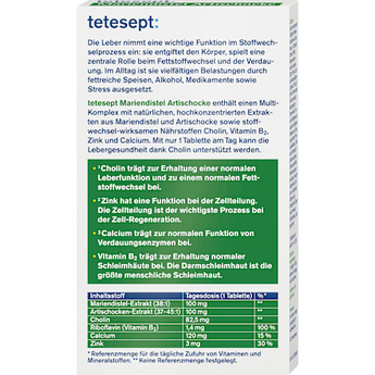 Mariendistel Artischocke Lebergesundheit Tabletten 30 St tetesept