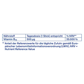 Vitamin B12 500µg Sticks 20 St tetesept