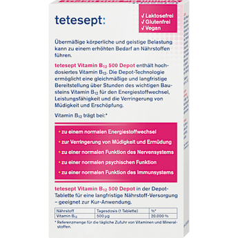 Vitamin B12 Depot 500µg  Tabletten 30 St tetesept