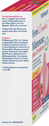 Femi Complex Mannose plus Cranberry Sachets 8 St, 23,2 g