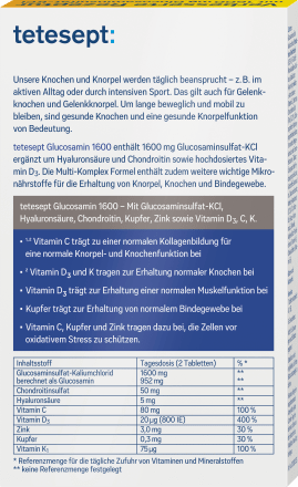 glucosamine 1600 tablets 40 pcs, 50.4 g